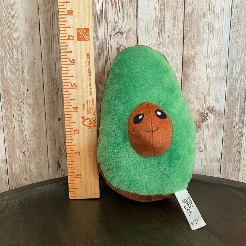 Toy Works by Toy Factory Avocado Guac Star Green Plush Fruit Stuffed Toy 7''